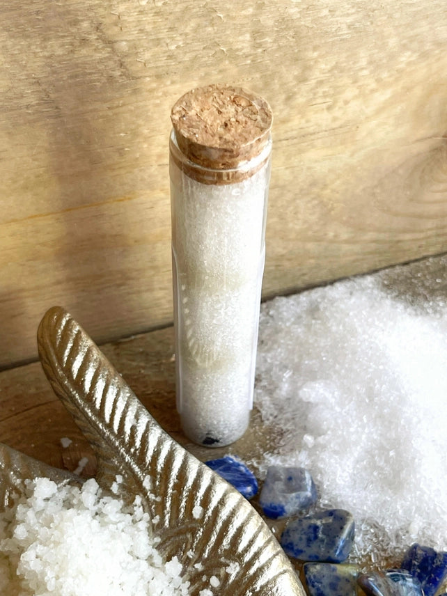 Bath Salt Shots with Sodalite & Sel Gris