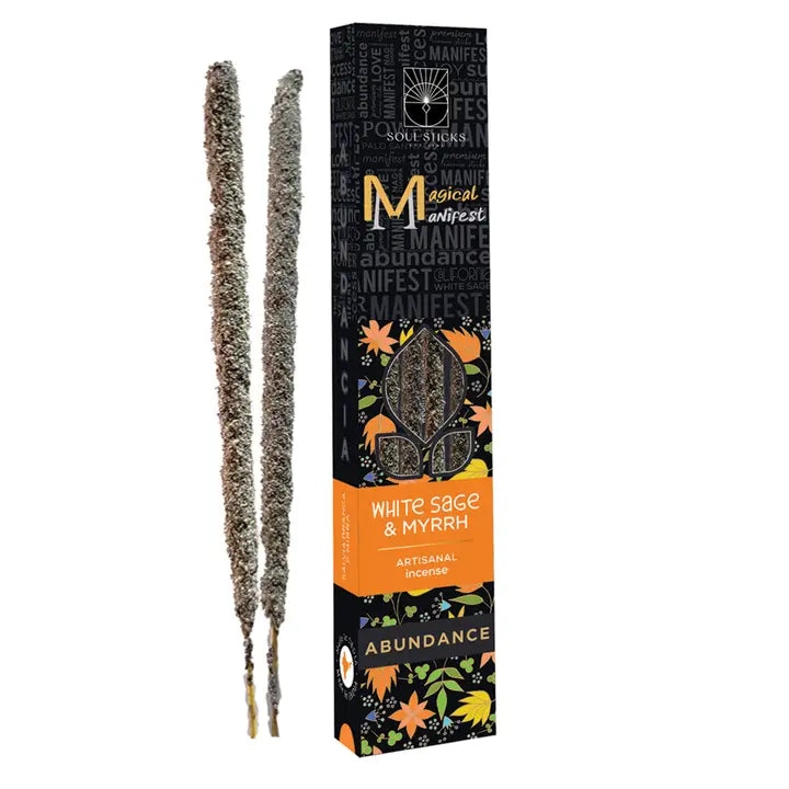 Abundance White Sage Myrrh Magical Manifest Incense Sticks