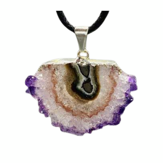 Stalactite silver plated pendant