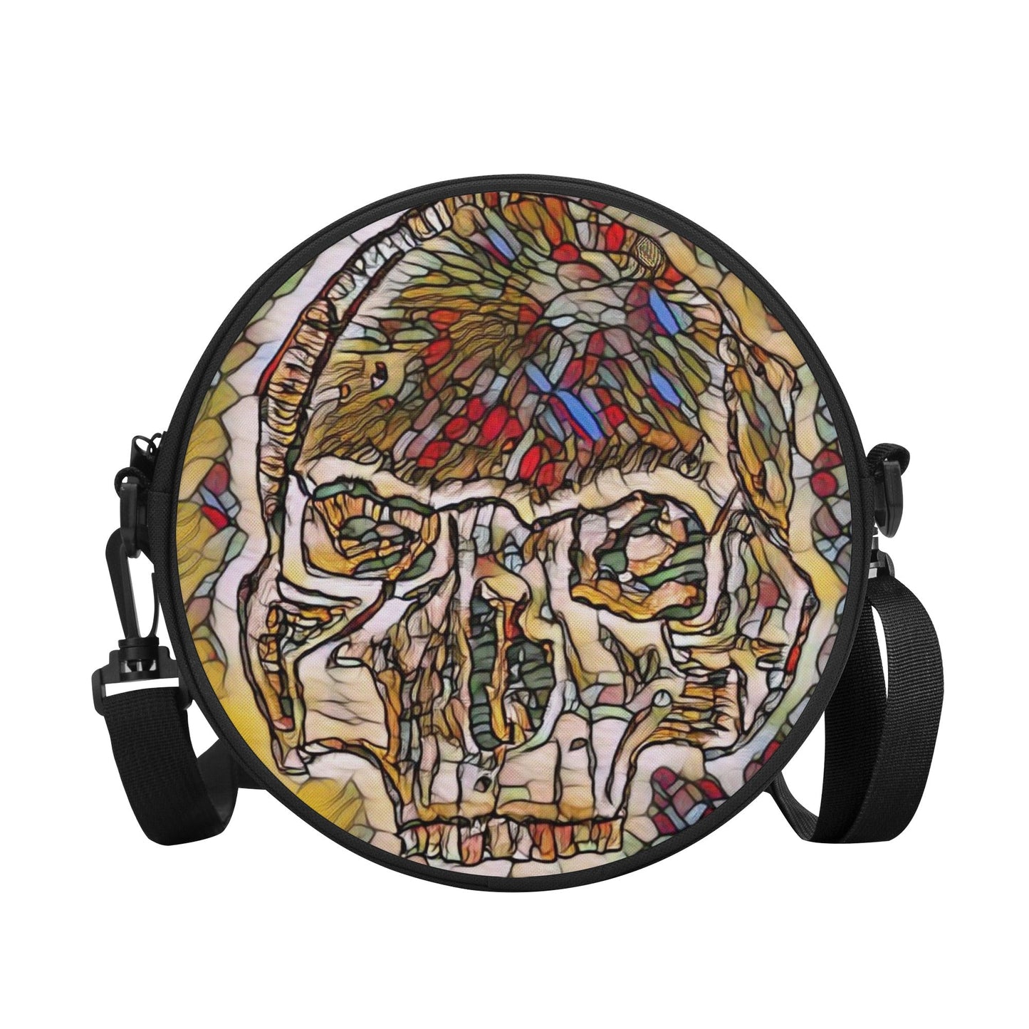 Round Skull Print Satchel Bags