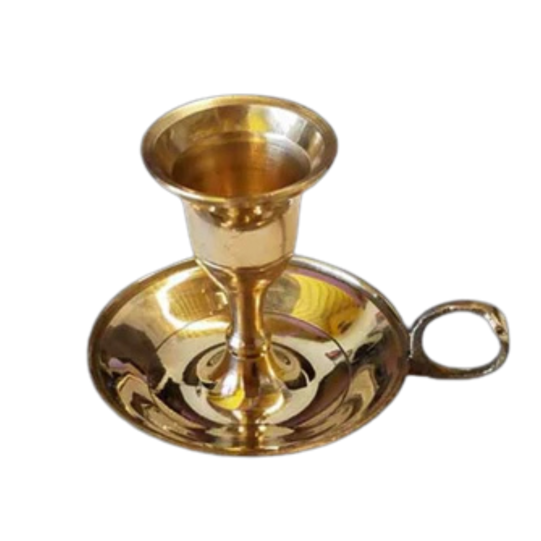 Brass Chamberstick Taper Candle Holder