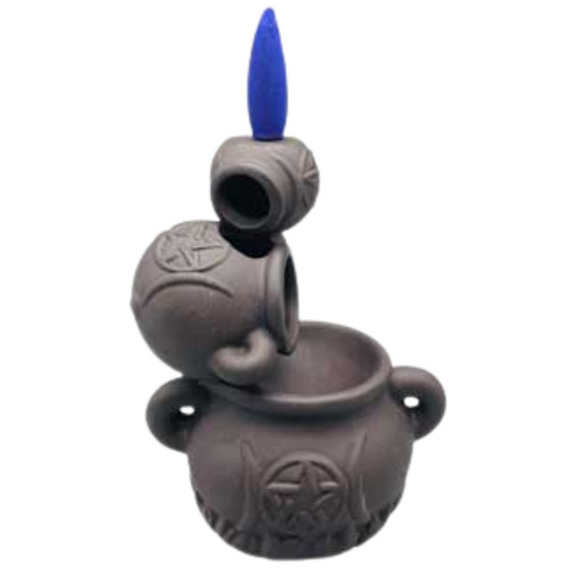 5" Triple Moon Cauldron backflow burner