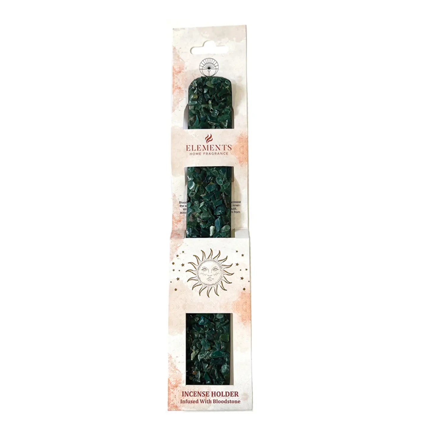 Bloodstone Elements Crystal Wooden Incense Burner