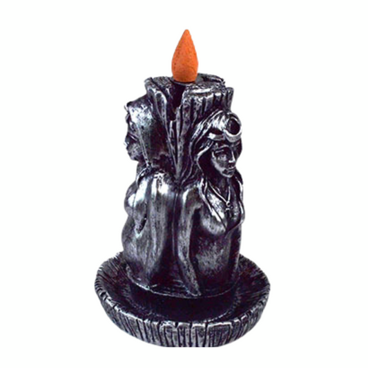 5 1/2" Maiden, Mother, Crone backflow incense burner