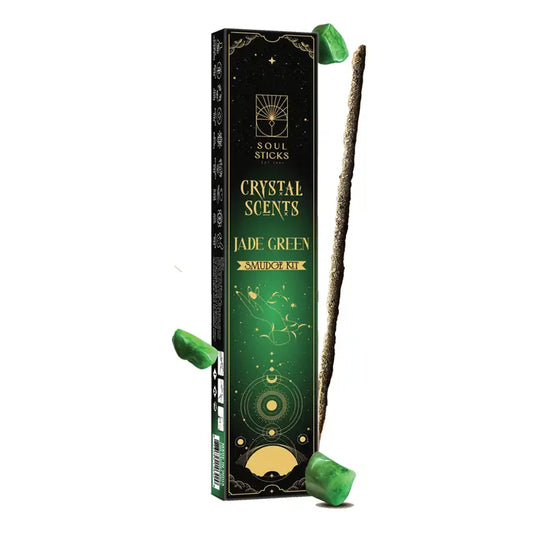 Jade Crystal Scents Incense Sticks Smudge Kit