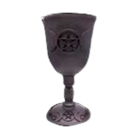 7 5/8" Triple Moon & Pentagram chalice