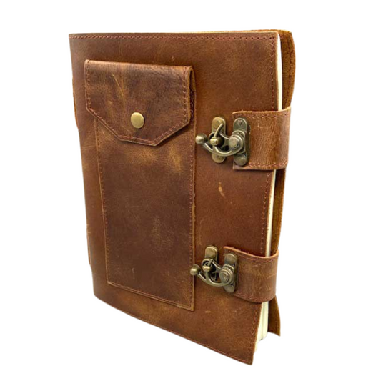 Soft leather Journal w/ Double latch