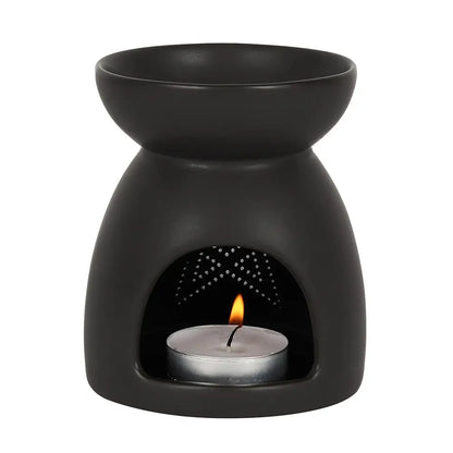 Gothic Black Pentagram Cut Out Oil Burner and Wax Warmer