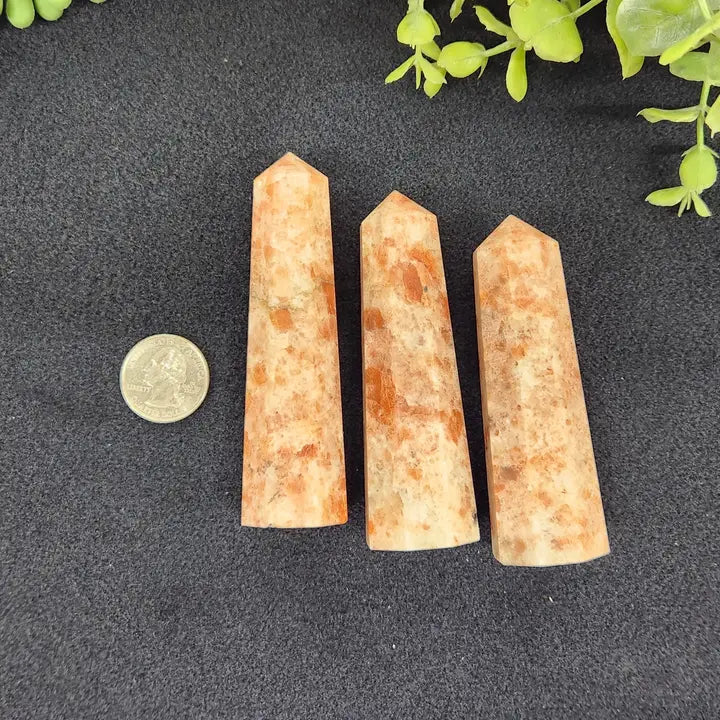 Sunstone 8 Faceted Tower 3.5 - 3.75 Inches or 8.9 - 9.5cm