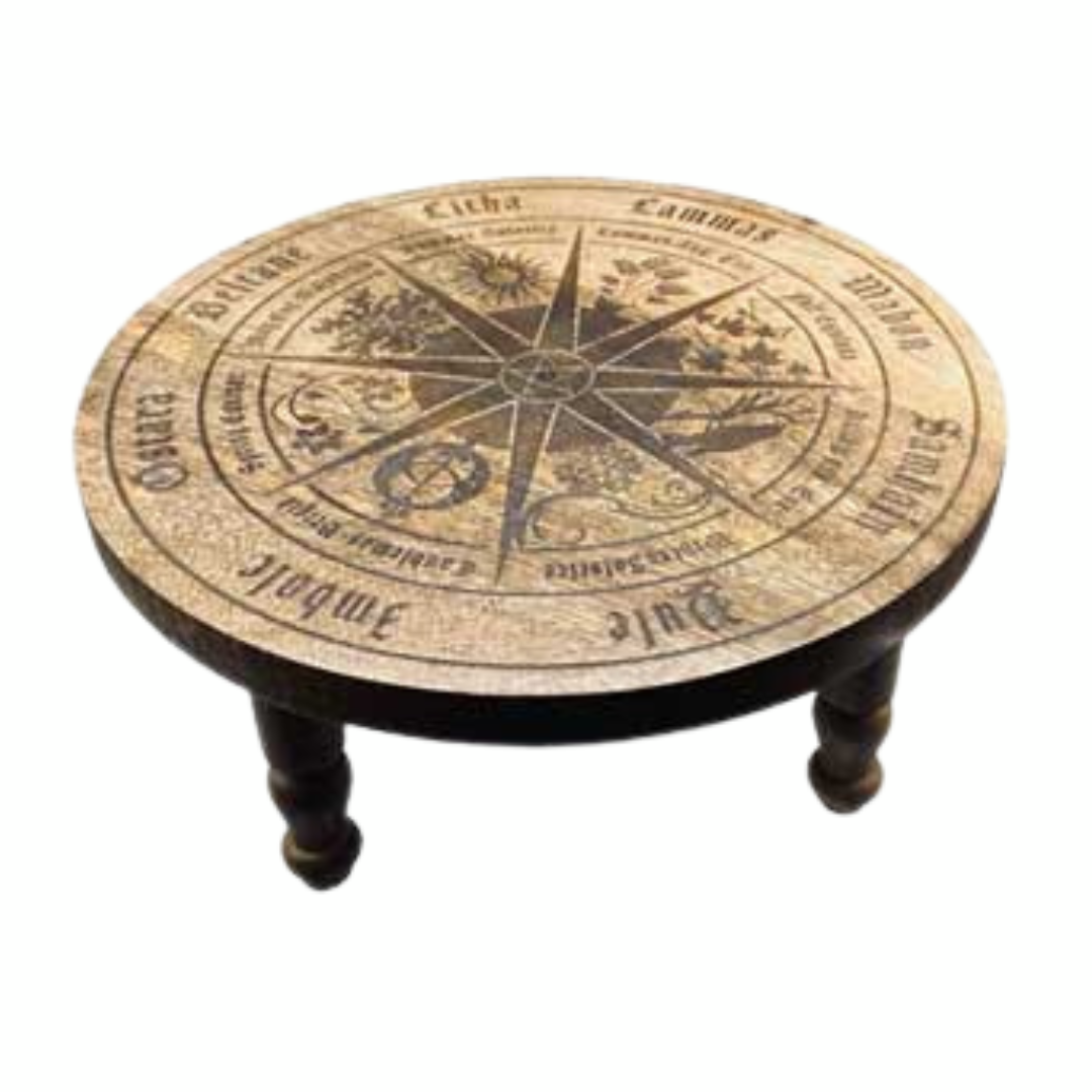 11 3/4" dia Pagan Calendar altar table