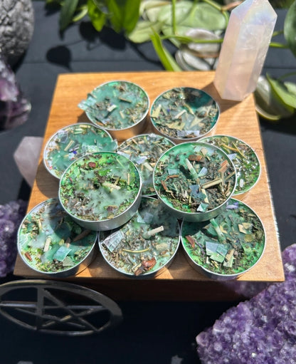 Prosperity and Wealth Tealight Spell Candles