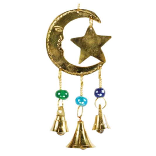 Three Bell Star and Moon wind chime