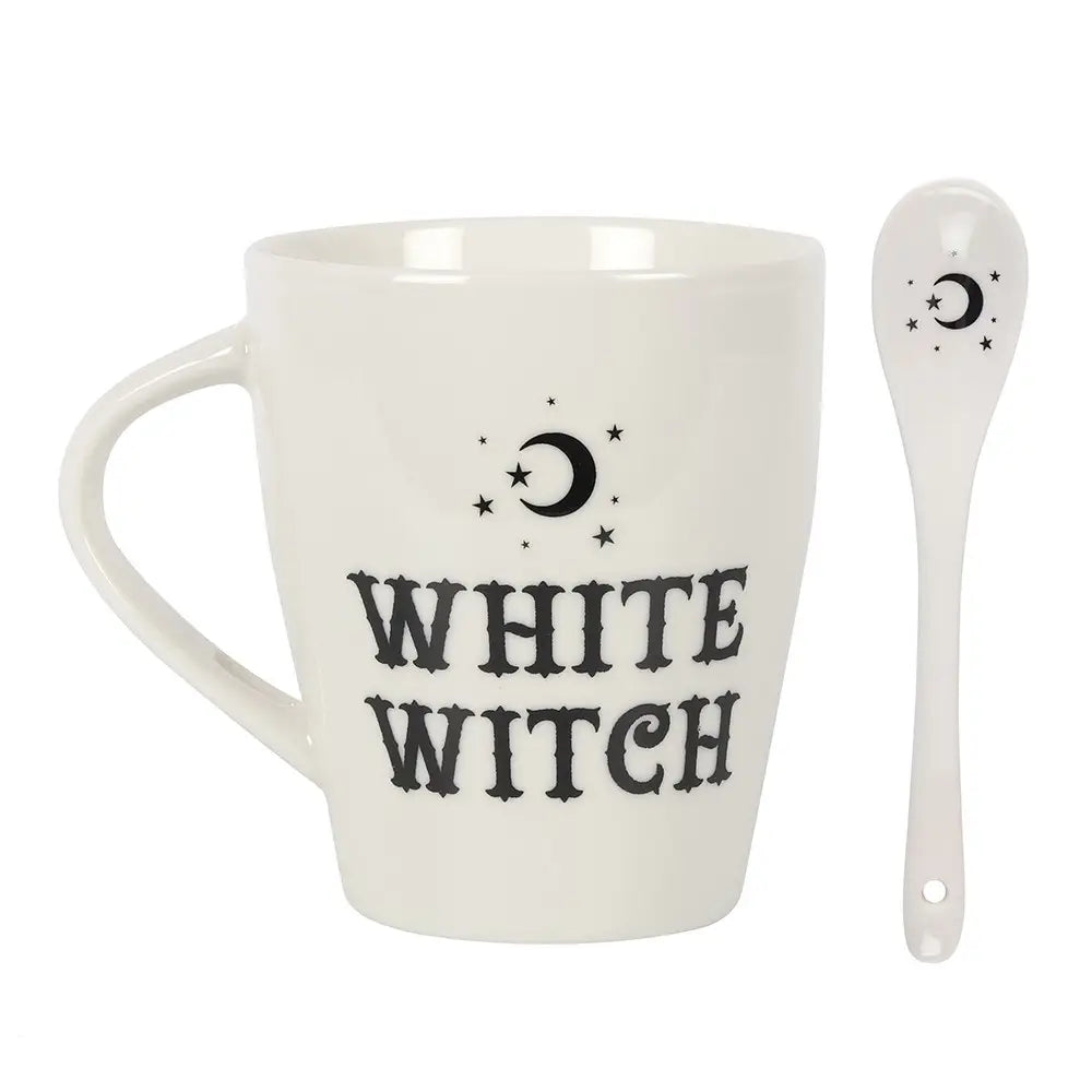 White Witch Mug and Spoon Set