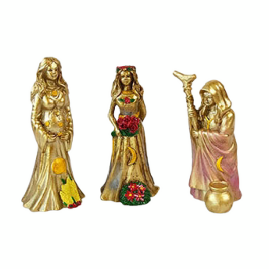 (set of 3) ~4" Mother, Maiden, Crone figurines