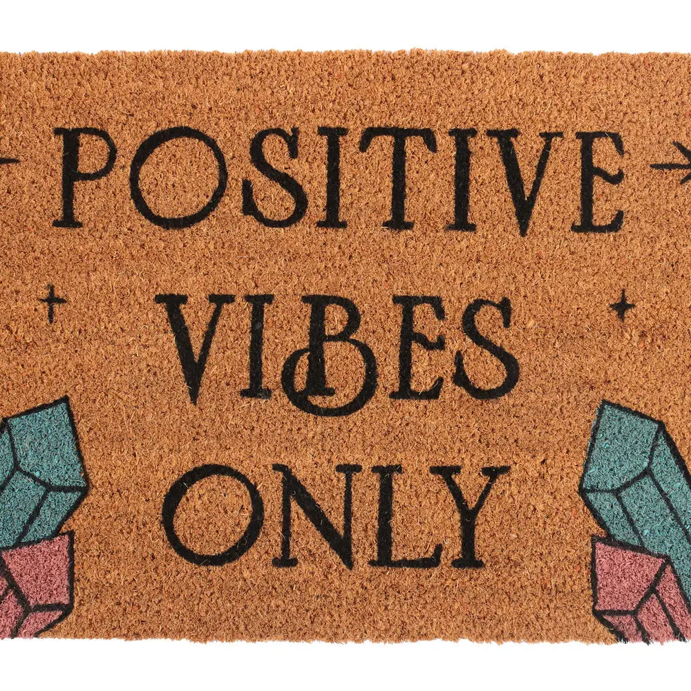 Natural Positive Vibes Only Doormat