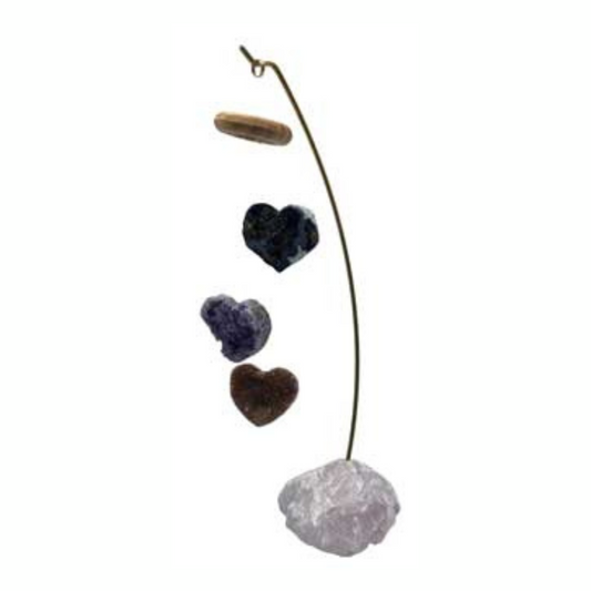 9" Rose Quartz table chime