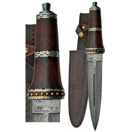 Dark Wood Damascus Athame