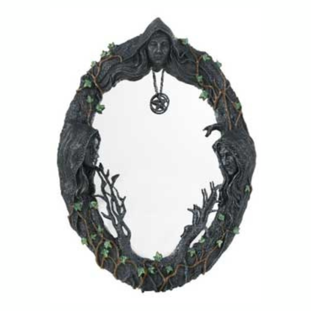 17" Maiden, Mother, Crone wall mirror