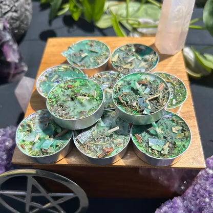 Prosperity and Wealth Tealight Spell Candles