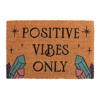 Natural Positive Vibes Only Doormat