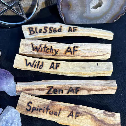 Hand Burned Palo Santo- the Blessed Af Collection