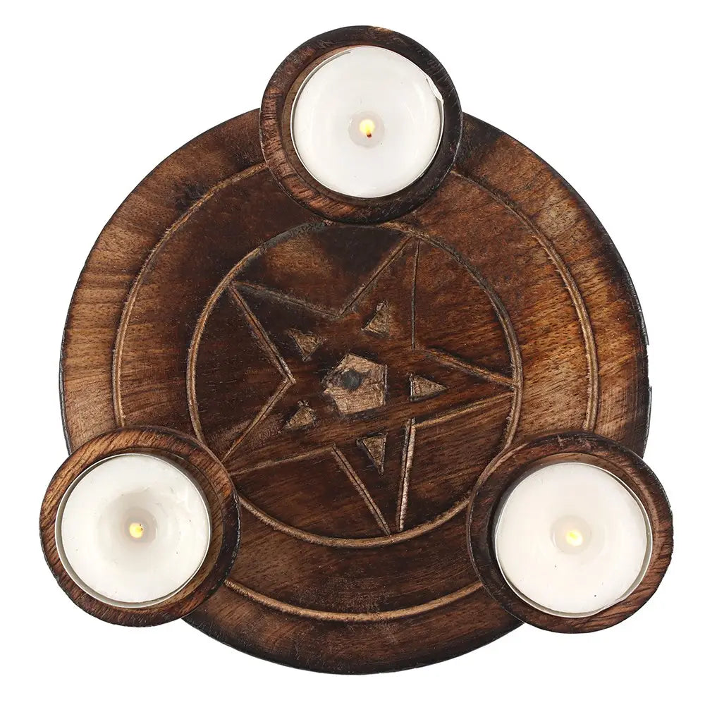 Pentagram Tea Light Candle Holder