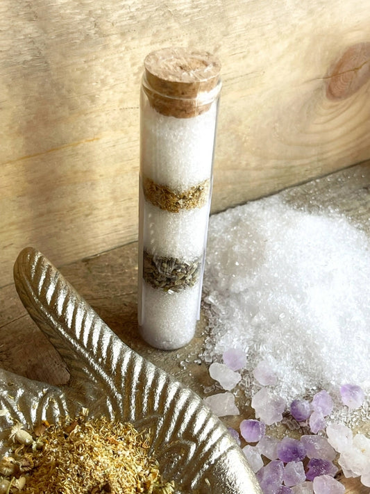 Bath Salt Shots with Amethyst, Chamomile & Melatonin