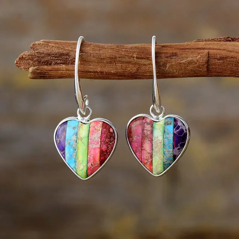 Chakra Heart Earrings