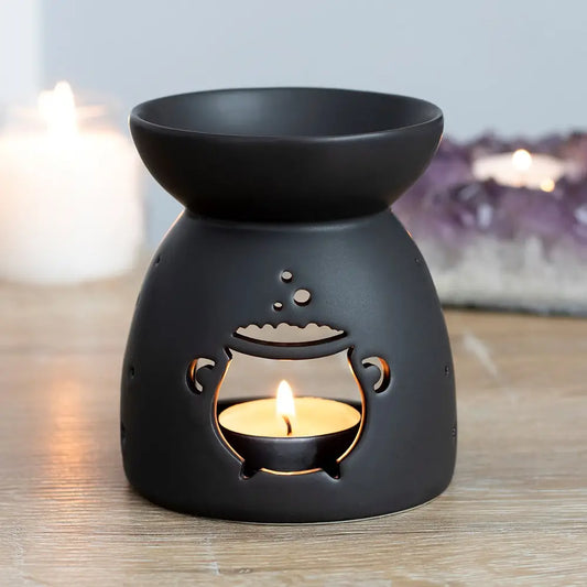 Gothic Black Cauldron Cut Out Oil Burner and Wax Warmer