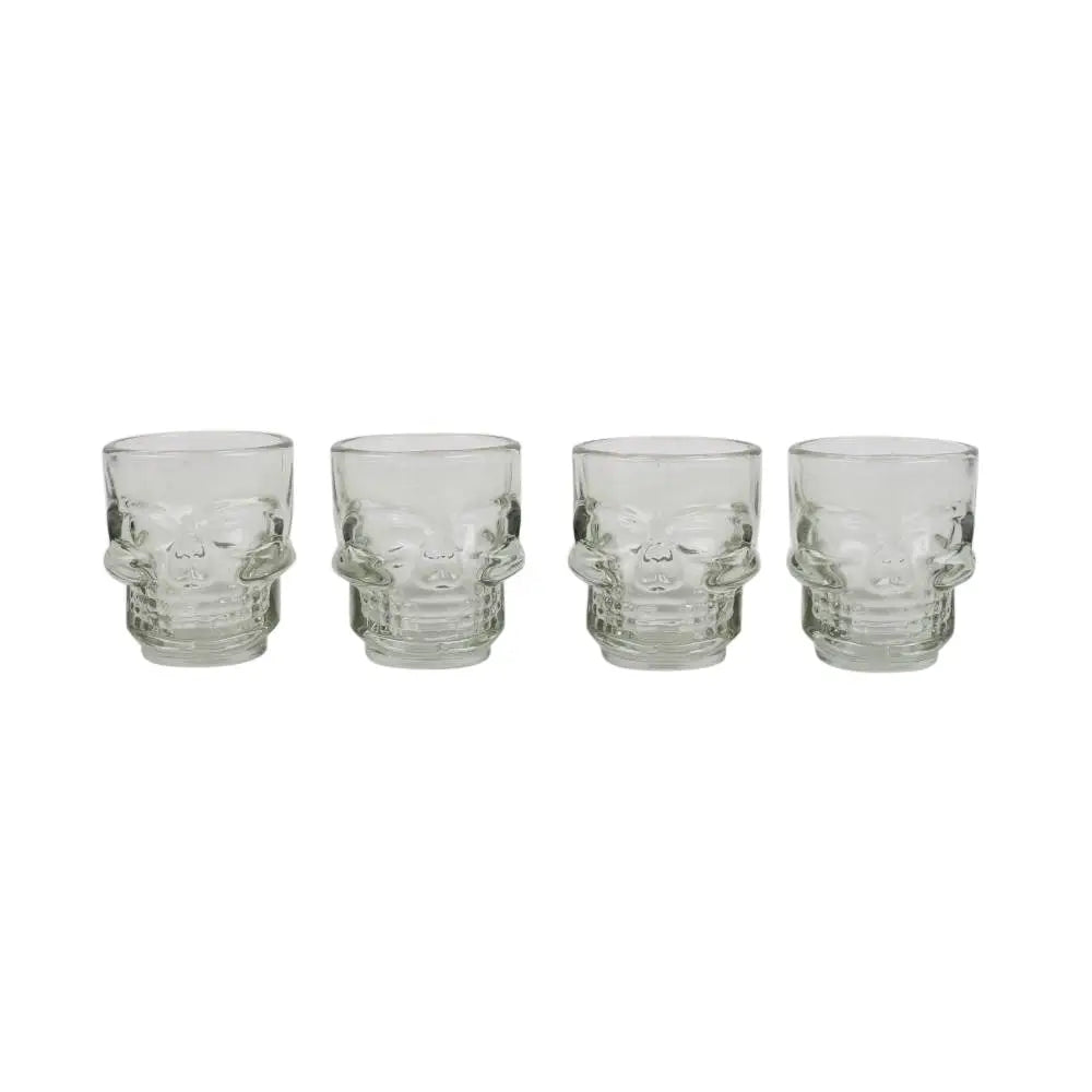 Set of 4 Skull Shot Glasses Set