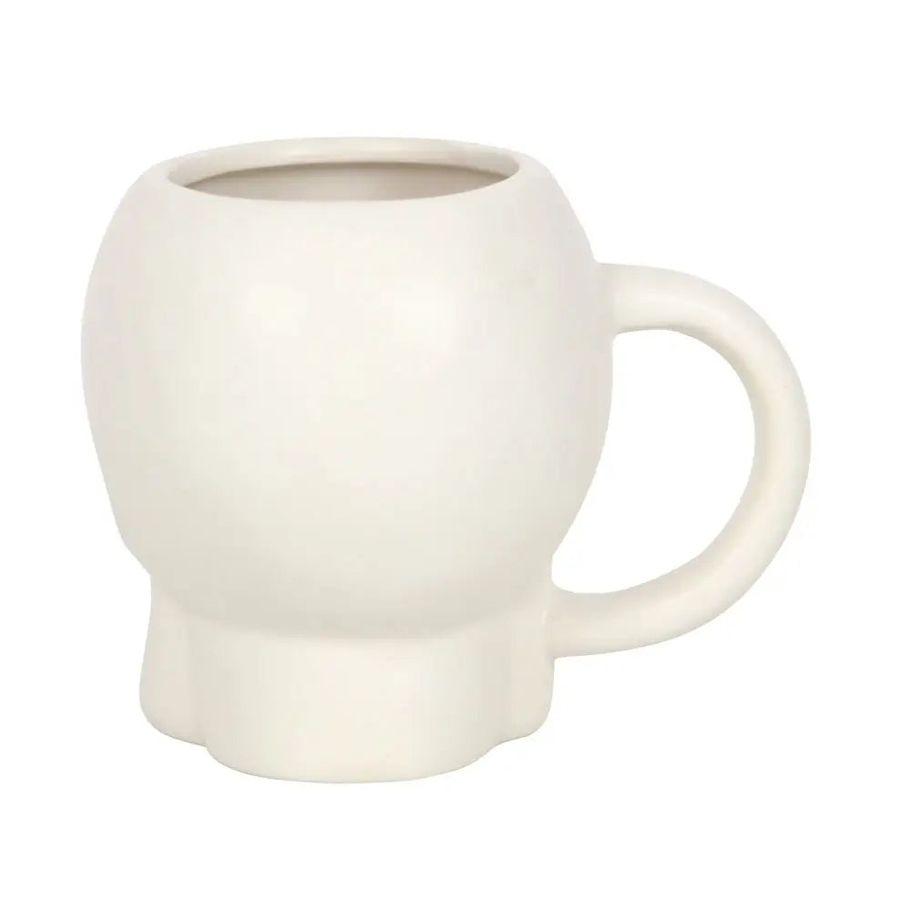 Matte White Gothic Skull Mug