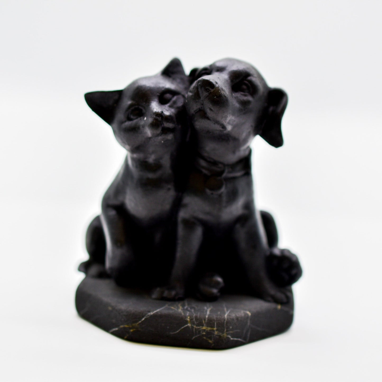 Cat-Dog Hugs Shungite Figurine