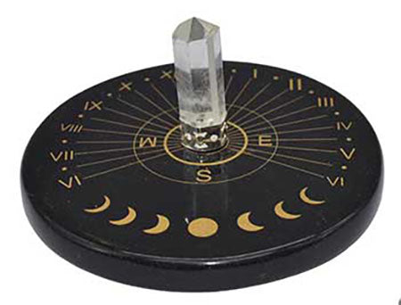 Black Agate & Crystal Sun Clock