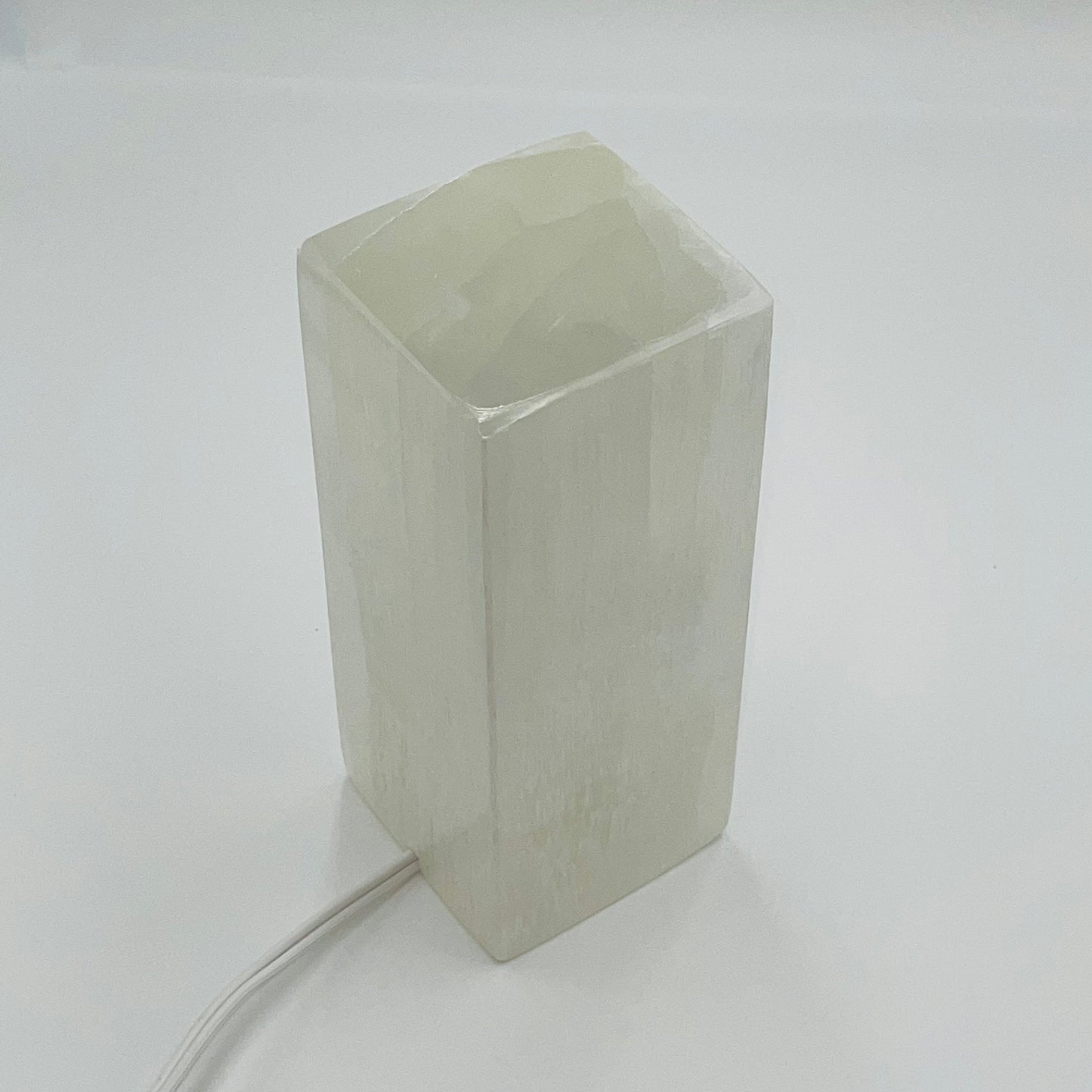 Rectangular Selenite Crystal Lamp Prime