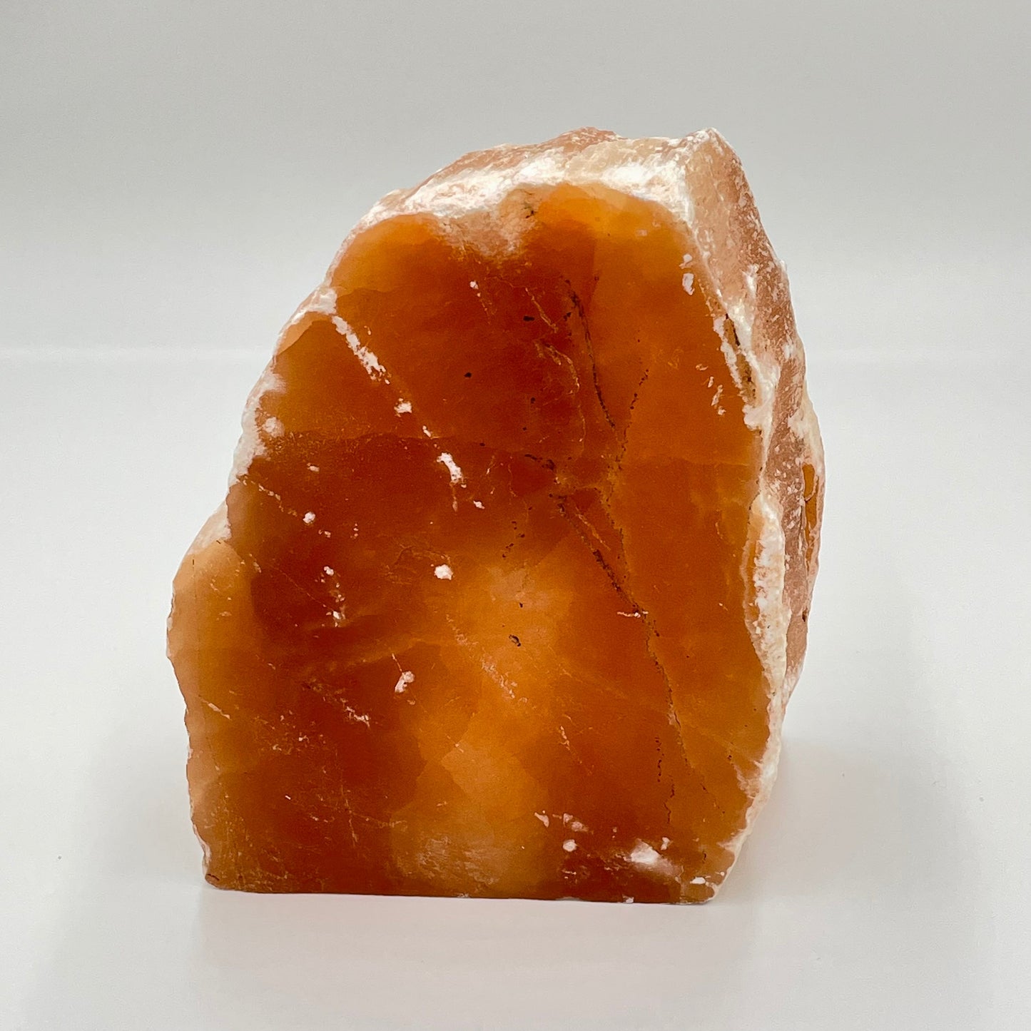 Orange Selenite Raw Lamp by CuartoAstral Prime