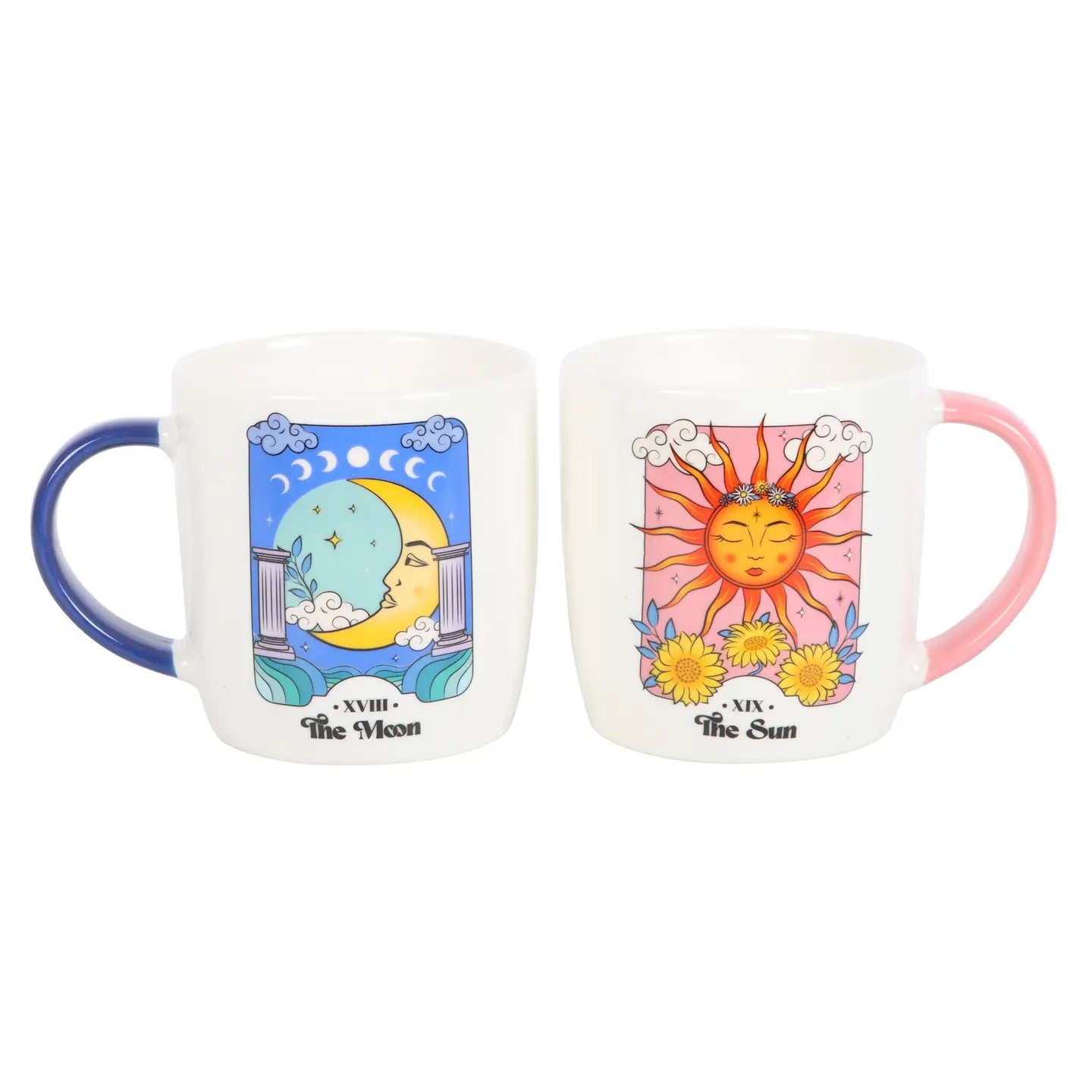 Sun and Moon Celestial Mug Set