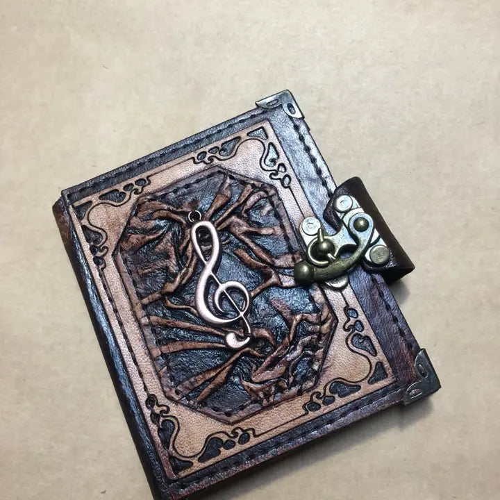 Treble Clef Mini Leather Journal