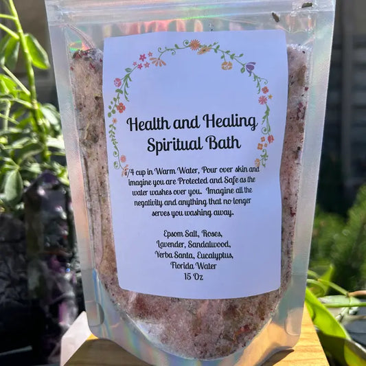 Health and Healing Spiritual Bath Salts, Spell Bath 15oz.