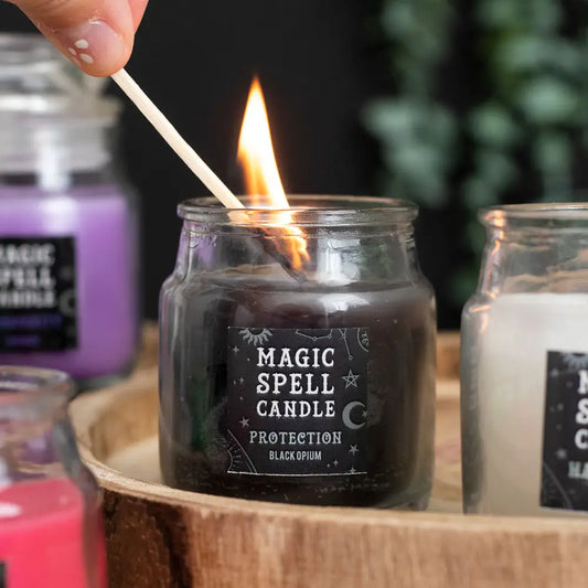 Opium 'protection' Magic Spell Mini Candle Jar