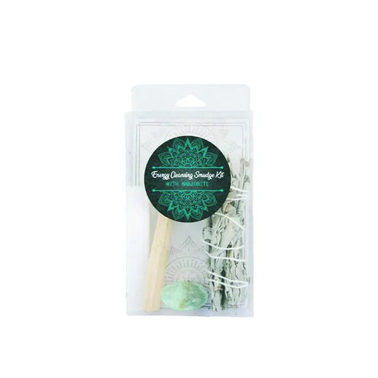 Energy Cleansing Smudge Kit w/ Amazonite