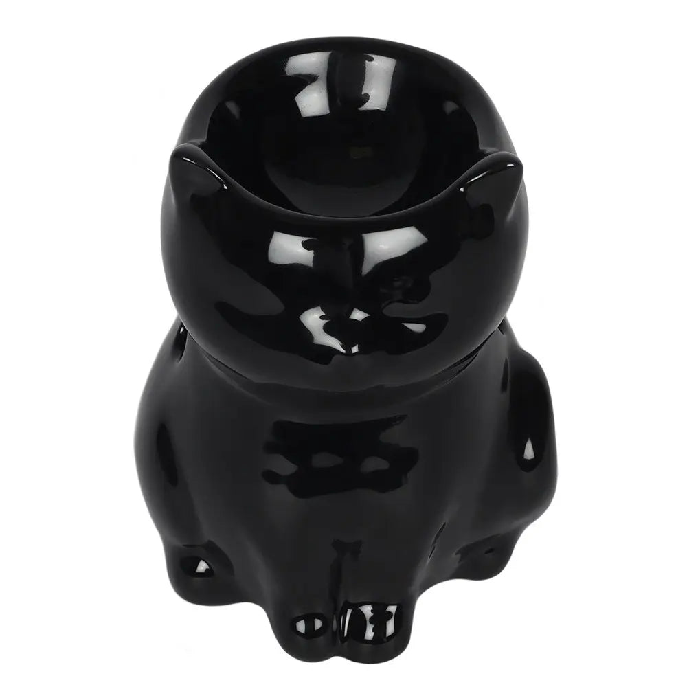 Gothic Black Cat Oil Burner and Wax Warmer