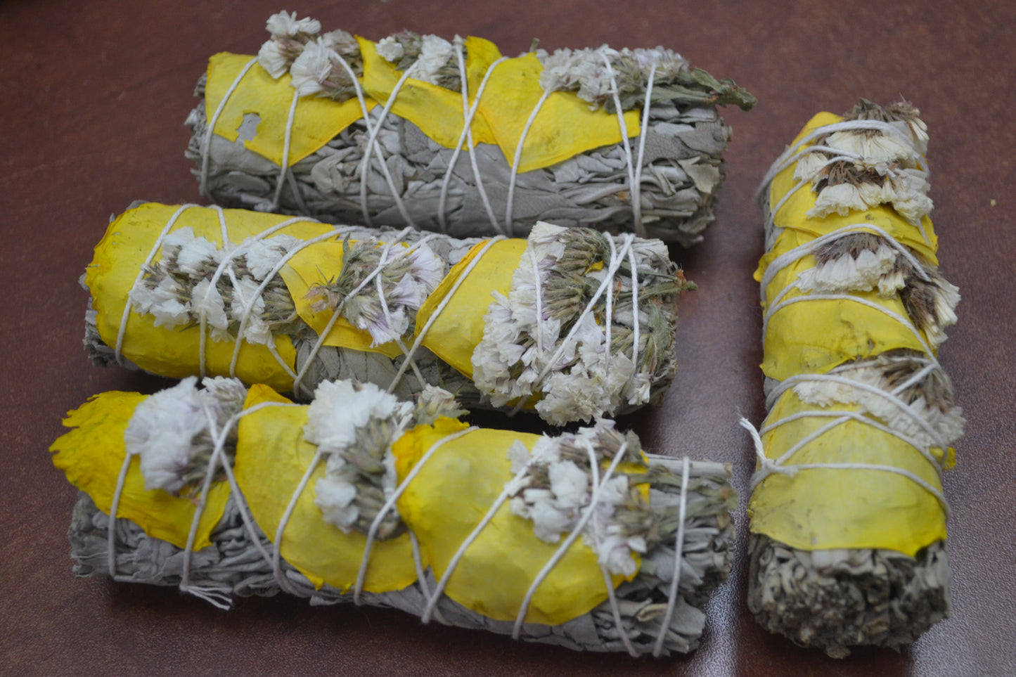 White Sinuata + Yellow Pellet Sage Smudge Bundle