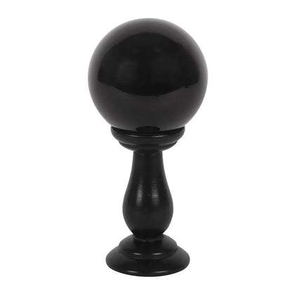 Small Black Crystal Ball On Stand