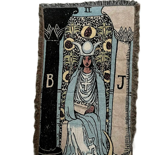 The High Priestess Throw Blanket