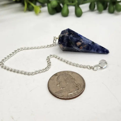 Sodalite Semi-Precious Gemstone Pendulum