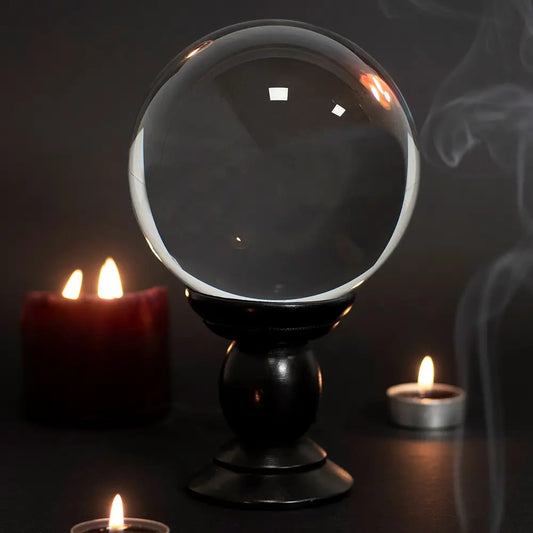 Large Clear Mystical Crystal Ball On Stand