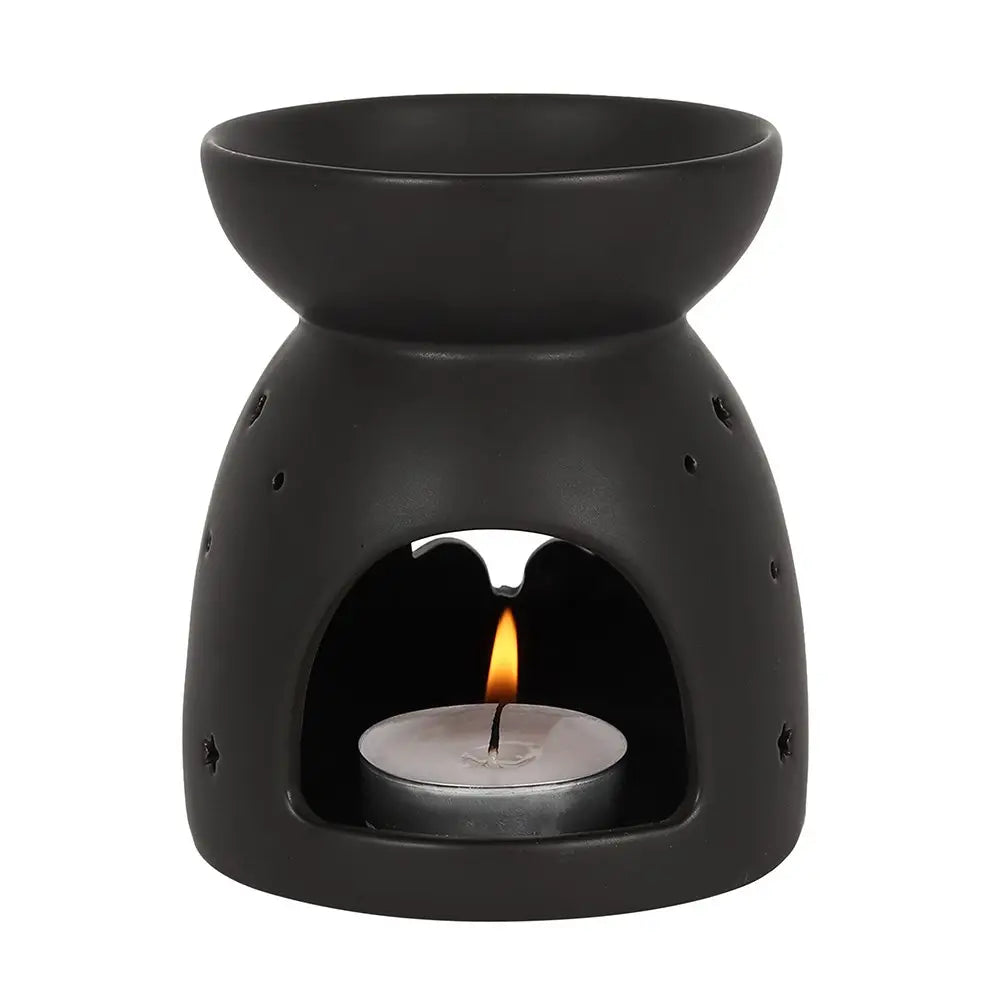 Gothic Black Bat Cut Out Oil Burner and Wax Warmer