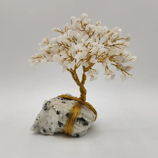 Gemstone Tree-Rainbow Moonstone/Rainbow Moonstone Base Gold