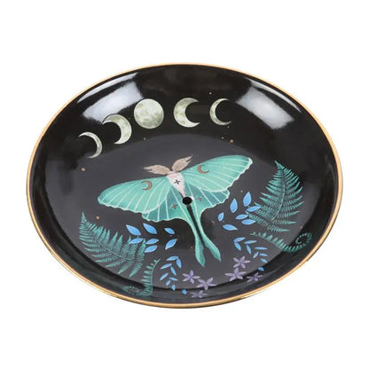 Luna Moth Ceramic Incense Holder Plate