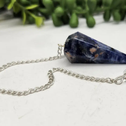 Sodalite Semi-Precious Gemstone Pendulum